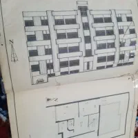 کتاب نقشه معماری خیلی قدیمی ونا یاب|کتاب و مجله تاریخی|اصفهان, سرشبادران|دیوار