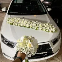 دسته گل ماشین عروس طبیعی و مصنوعی|گل مصنوعی|نجف‌آباد, معرفت|دیوار