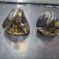 انگشتر رکاب شیخی نگین شجر درجه یک طلا