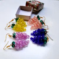 گوشواره انگوری کریستال من سازنده گوشواره ام