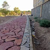 سنگ لاشه ورقه ای قرمز قهوه ای|مصالح و تجهیزات ساختمان|اصفهان, احمدآباد|دیوار