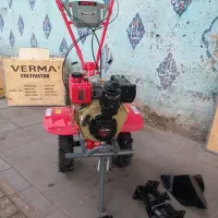 علف باغات با تیلر بنزینی و کولتیواتور