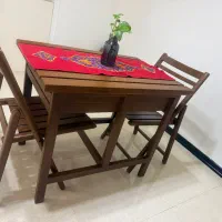 میز و صندلی صبحانه خوری تمام چوب راش