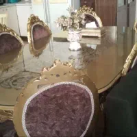 مبلمان کلاسیک ۹ نفره و ناهارخوری ۸ نفره منبت کاری|مبلمان خانگی و میز عسلی|تهران, حبیب الله|دیوار