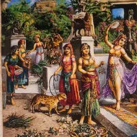 تابلو فرش دستبافت‌ شاهکار ملکه صبا ۱۸۵ ×۱۲۰ ابریشم