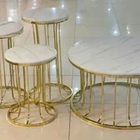 میز عسلی جلومبلی پذیرایی فورتیک فلزی ستونی دایره|مبلمان خانگی و میز عسلی|آفتاب, |دیوار