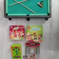 تعدادی اسباب بازی بیلیارد ،فکری،کیمدی،عروسک