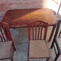 میز و صندلی چوبی اصل