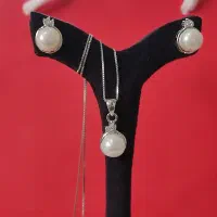 نیمست، نقره ،مروارید ایتالیایی 925 اصل