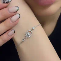 دستبند نقره شطرنجی روز زن سطح براق مناسب روزمره6|بدلیجات|تبریز, |دیوار