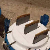 جراغ قدیمیه خوراک پزی سه فتیله|کلکسیون اشیاء عتیقه|سمنان, |دیوار