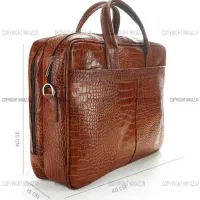 کیف اداری چرم طرح کروکودیل
