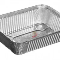 ظرف یکبار مصرف آلومینیوم درب دار دو پرسی