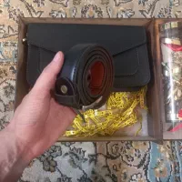 کمربند چرم دورو(مشکی و قهوه ای) مردانه