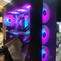 کیس گیمینگRyzen 9 5900X وRTX 3070 Ti با دو مانیتور
