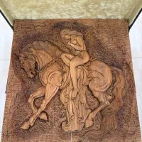 تخته  نرد چوبی خراطی شده  و فوتبال دستی درحد نو