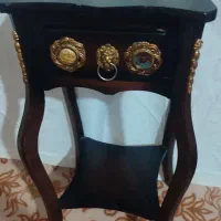 میز تلفن چوبی