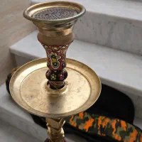 قلیان برنجی کامل|صنایع دستی و سایر لوازم تزئینی|اصفهان, شمس آباد|دیوار