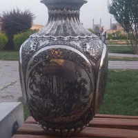 گلدان مسی قلم بزم خیام|صنایع دستی و سایر لوازم تزئینی|اصفهان, سلطان‌آباد|دیوار