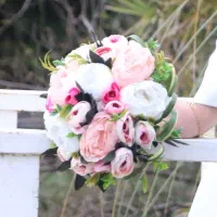 دسته گل پیونی|گل مصنوعی|رشت, معلولین|دیوار