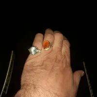 انگشتر نقره با سنگ توپاز لندن ورکاب دانمارک