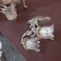 لوستر دیواری دو شاخه برنز