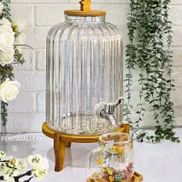 کلمن شیشه ای و ظروف سرامیکی سبز