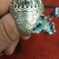 انگشتر شجر برفی عقیق خراسان کله قند ی و یمن خطی