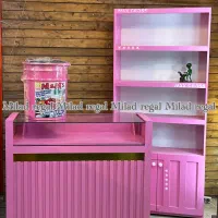 ست میزپیشخوان و باکس کمد دار به همراه پاف