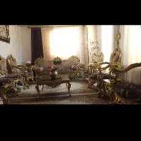 مبل 9نفره سلطنتی ورق طلا|مبلمان خانگی و میز عسلی|محمدشهر, محمدشهر|دیوار