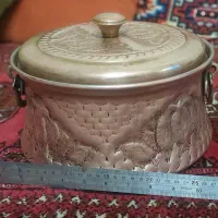 دوتاقابلمه(دیگ )مسی کارشده شیک دوسایز