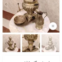 سماور گازی برنجی قلم زنی هخامنشی|سماور، چایساز، قهوهساز|میانه, |دیوار