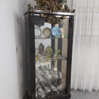 بوفه چوبی دو رنگ