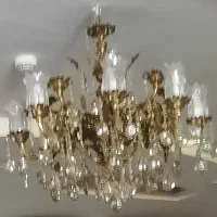 لوستر ۱۶شاخه برنز اصل رنگ ثابت