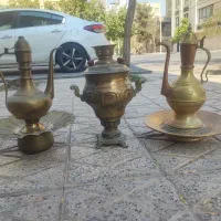 آفتابه لگن بزرگ برنجی سماور زغالی قدیمی آنتیک