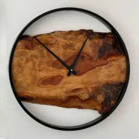 ساعت روستیک چوبی دیزاین|ساعت دیواری و تزئینی|قم, جمکران|دیوار