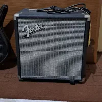 گیتار بیس فندر به همراه آمپلی فندر ۱۵|گیتار، بیس، امپلیفایر|چالوس, |دیوار