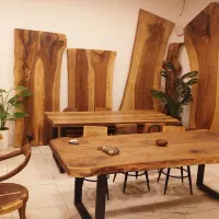 میز ن خوری چوب گردو رگه دار