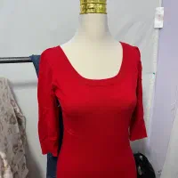 پیرهن بافت قرمز یلدایی