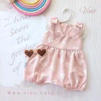 رامپر نوزادی دخترانه پاپیون