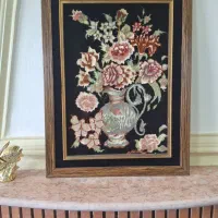 تابلوفرش دستباف گل برجسته ها ابریشم4ملیون تومن|تابلو فرش|نوشهر, |دیوار