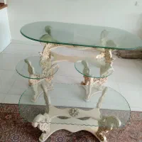 میز نهارخوری تک ۶ تا ۸ نفره سلطنتی کرم استخوانی