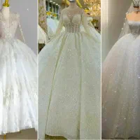 فروش تعدادی لباس عروس و تاج و تور نو زیرقیمت