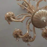 لوستر کریستال شامپاین ۸ شاخه|لوستر و چراغ آویز|ری, ولی آباد|دیوار