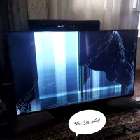 دو عدد تلویزیون پنل شکسته|تلویزیون و پروژکتور|قزوین, |دیوار