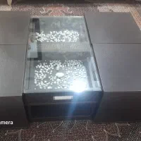 یک میز چوبی تلویزیون ویک عدد گل میز چوبی|میز تلویزیون|اهواز, شهرک پیام|دیوار