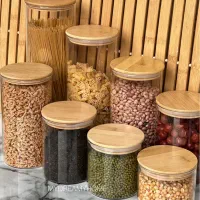 بانکه پیرکس درب بامبو کاملا نو