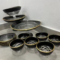 ست مشکی طلایی کریستال برند soga ژاپن