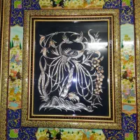 تابلو خاتم کاری شده مسی وبرنجی