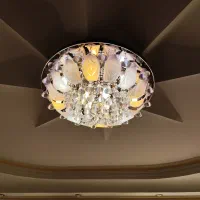 لوستر سقفی کریستالی کنترلی|لوستر و چراغ آویز|کرج, فاز ۳ گوهردشت|دیوار